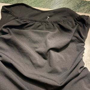 Chic Black Strapless Mini Dress