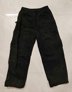 Freakins Long Charcoal Cargo Pants