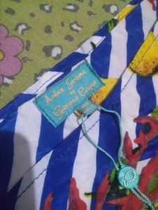 Vibrant Lemon &amp; Coral Print kaftan