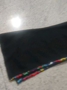 Stylish Black Track Pants with Colorful Stripe