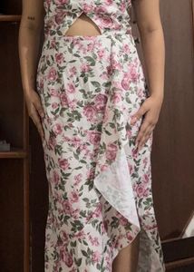 Floral slit dress