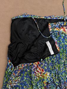 Zara Chic Multicolour  Print Spaghetti Maxi Dress