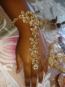 Stunning Flower Bracelet with Ring