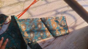 Kanjivaram Blouse With Three quater Sleeves