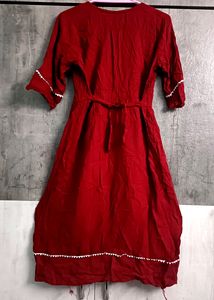 Maroon Kurta