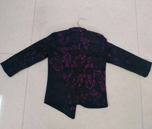 Stylish Floral Print Blazer