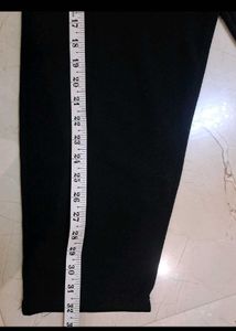 Chic Black High-Waisted Trouser with blue top