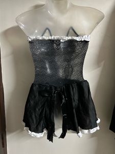 Cute Black &amp; White Lingerie Set