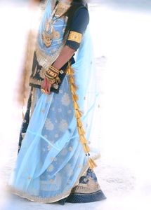 Exquisite Blue Rajputi poshak.