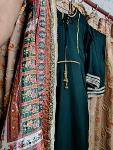Elegant Green Kurta Set with Dupatta