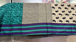 Vibrant Paisley Print Saree silk