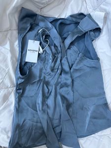 Elegant Satin Cowl Neck Top