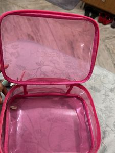 Huda Beauty Pink Clear Pouch