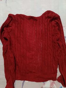red knitwear
