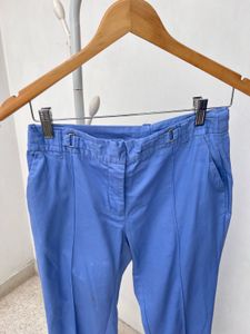 Blue Straight Leg Pants