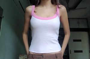 Pink Ribbed Tank Top