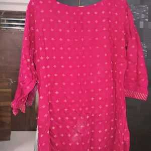 Pink Printed Kurta