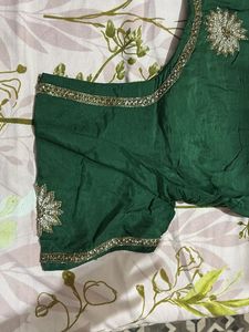 Vibrant Red Embellished Saree