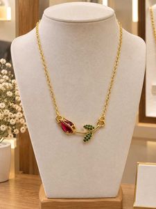 Elegant Rose Pendant Necklace