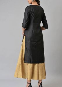Elegant Black &amp; Gold Kurta
