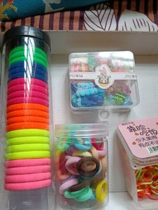 Kids Hair Accessories &amp; Rubber Bands Set
