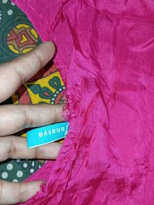 Vibrant Pink Kurta with Gold Embroidery