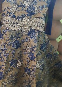 diamond work long ethnic gown