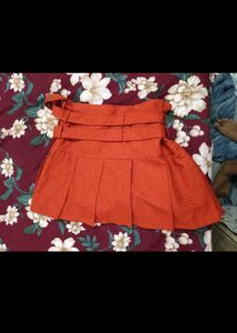 mini double belt skirt