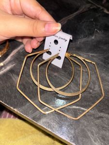 Geometric Hoop Earrings Set