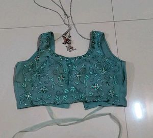 Stunning Teal Embellished Lehenga Choli