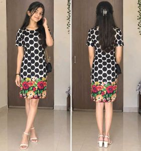 Chic Polka Dot & Floral Print Dress
