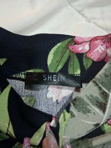 Chic Floral Print Mock Neck Top (negotiable)