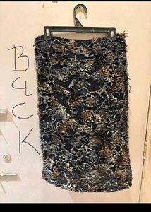 Unique Textured Mini Skirt