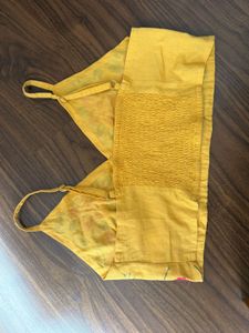 Embroidered Yellow crop top/Blouse