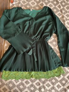 Elegant Green peplum top