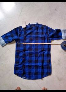 Blue Checkered Casual Shirt