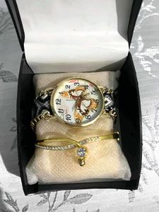 Beautiful Butterfly Watch with Bracelet