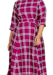 4XL Georgette Knee-Length Dress