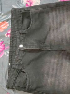 Stylish Black Wash Wide Leg Jeans