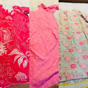 combo of 3 Beautiful Ethnic Kurta Sets