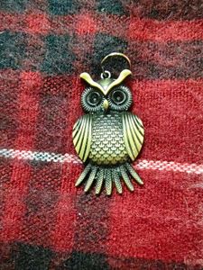 Branded Metal Owl pendant Without Tag