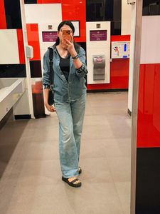 CELINE Paris Logo‑Trim Denim Overshirt / Shirt Jac
