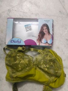 Net Bra Lingerie Green Colour Size 30
