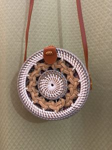 Imported from Bali Round Rattan Crossbody Bag