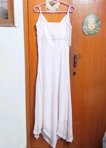 Light Pink Beaded Spaghetti Strap Dress