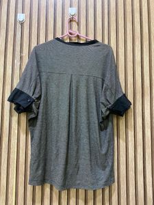 Stylish Grey &amp; Black Tunic Top l 29