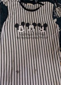 Mickey Mouse Striped long top