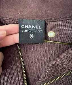 vintage Chanel Zip-Up Knit top
