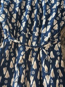 Blue &amp; White Printed Short Kurti
