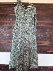 Floral Print Tie-Strap Midi Dress